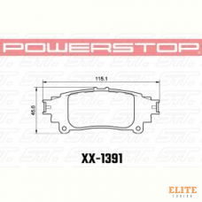 Колодки тормозные 36-1391 PowerStop Z36 задние Lexus RX350 2013-> ; HIGHLANDER 2013->