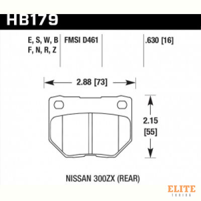 Колодки тормозные HB179R.630 HAWK Street Race задние SUBARU Impreza WRX