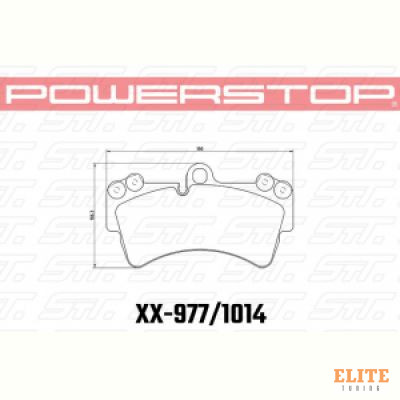 Колодки тормозные 23-977/1014 PowerStop Z23 передние PORSCHE Cayenne (955); Audi Q7; VW Touareg