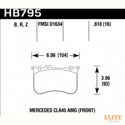Колодки тормозные HB795Z.618 HAWK PC