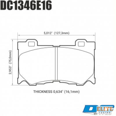 Колодки тормозные DC1346E16 DC Brakes RT.2 передние INFINITI FX50/FX37/G37/ Nissan 370Z