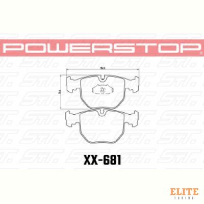 Колодки тормозные 17-681 PowerStop Z17 передние BMW X5 E53 / M5 E39 / E39