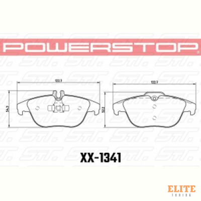 Колодки тормозные 26-1341 PowerStop Z26 задние MB C W204; GLK W204