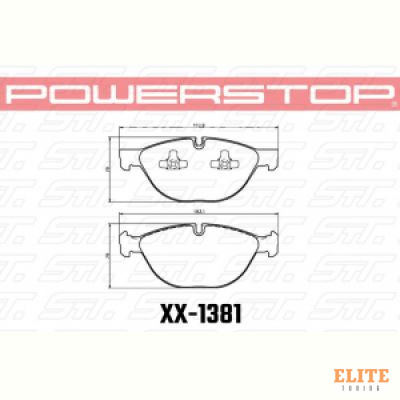Колодки тормозные 23-1381 PowerStop Z23 передние BMW X5 E70; X6 E71; X6 F16; xDrive50i