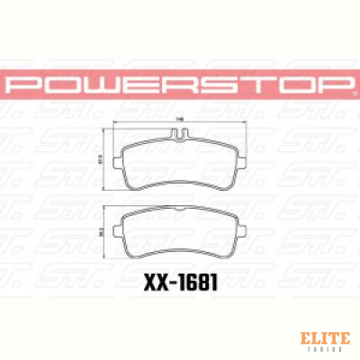 Колодки тормозные 23-1681 PowerStop Z23 задние MERCEDES AMG GT, SL 63AMG 2012->