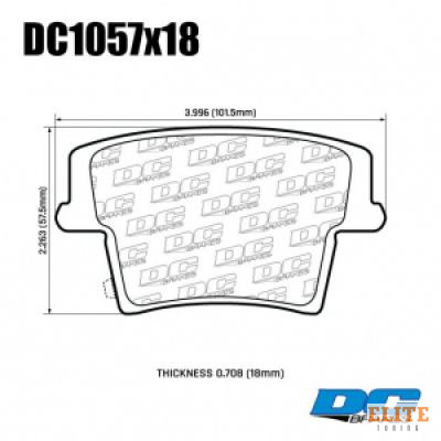 Колодки тормозные DC1057P18 DC brakes Street STR.S+, задние DODGE CHALLENGER 2007-> ; CHRYSLER 300C