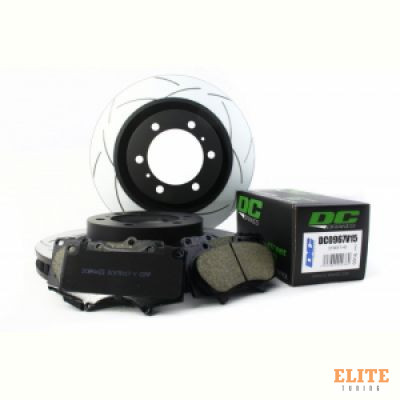 КОМПЛЕКТ ПЕРЕДНИЙ:Тормозные диски DBA 2736S T2+колодки DC brakes sHD Toyota PRADO 150 / Lexus GX460