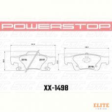Колодки тормозные 23-1498 PowerStop Z23 задние Jeep Grand Cherokee WK2