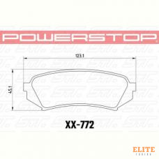 Колодки тормозные 23-772 PowerStop Z23 передние LEXUS LX470; TOYOTA LC100