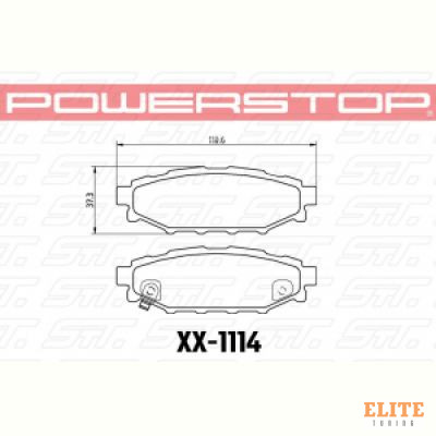 Колодки тормозные 23-1114 PowerStop Z23 задние Subaru BR-Z, Forester SG, SH, Impreza GH, Legacy