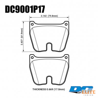 Колодки тормозные DC9001P17 DC Brakes Street STR.S+, (комплект 8 шт.) BREMBO 07.A010.10; JBT FM8P