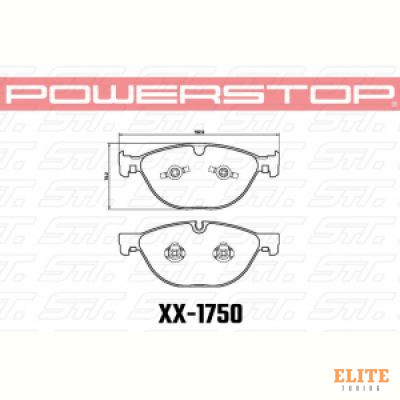 Колодки тормозные 23-1750 PowerStop Z23 передние JAGUAR F-TYPE X152