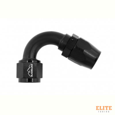 - 6 AN (6AN AN6) фитинг 120°, 20 серия Cutter Style, BLACKROCK LAB ЧЁРНЫЙ, A06-120-2BK