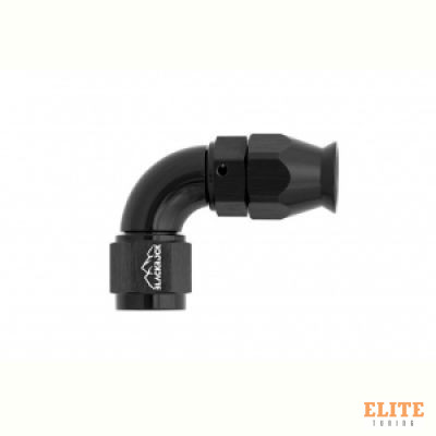 - 6 AN (6AN AN6) фитинг 90° Full Flow BLACKROCK LAB T06-090-3BK под тефлоновый шланг (600 серия)