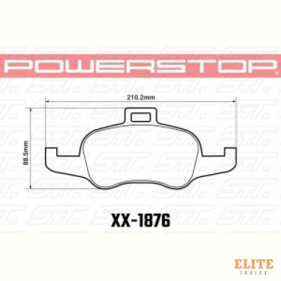 Колодки тормозные 23-1876 PowerStop Z23 передние AUDI TT 2014->