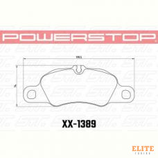 Колодки тормозные 26-1389 PowerStop Z26 передние Porsche 911 (991), Cayman
