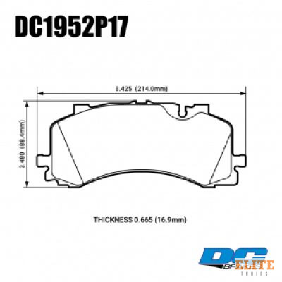 Колодки тормозные DC1952P17 DC Brakes Street STR.S+ перед A6 4A; A7 4K; A8; Q7 4MB; Q8 Akebono 400mm
