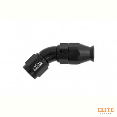 - 4 AN (4AN AN4) фитинг 45° D-04 Full Flow BLACKROCK LAB T04-045-3BK под тефлоновый шланг