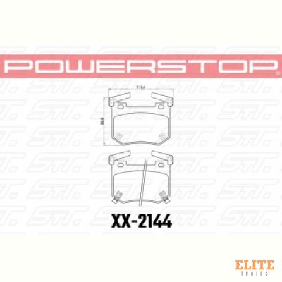 Колодки тормозные 23-2144 PowerStop Z23 задние KIA STINGER; GENESIS G70;