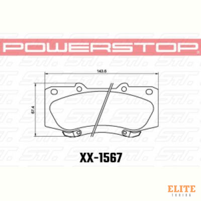 Колодки тормозные 17-1567 PowerStop Z17 передние TOYOTA HILUX 2005->