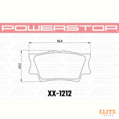 Колодки тормозные 36-1212 PowerStop Z36 задние TOYOTA CAMRY 2007-2018 / RAV 4 2005->