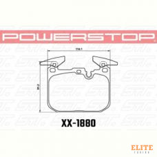 Колодки тормозные 23-1880 PowerStop Z23 передние BMW M4 F82; M3 F80; M-Performance
