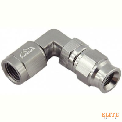Фитинг мама AN-03 3/8X24 под прямой конус, 90° вращающийся D-03 алюминий T03-090-6Ti, BLACKROCK LAB