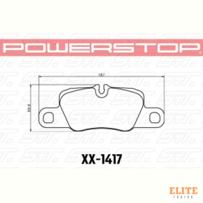 Колодки тормозные 26-1417 PowerStop Z26 задние 911 (991) Carrera 2011-> Panamera 2009->
