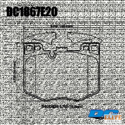 Колодки тормозные DC1867E20 DC brakes RT.2, перед BMW 5 G30, 6 G32GT, X3 G01, X4 G02, 7 G11