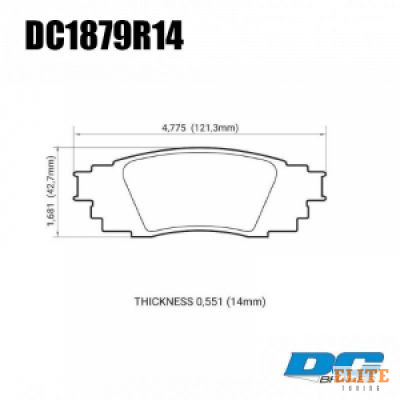 Колодки тормозные DC1879R14 DC brakes Street HD+, задние TOYOTA CAMRY V70; LEXUS ES300h; RX