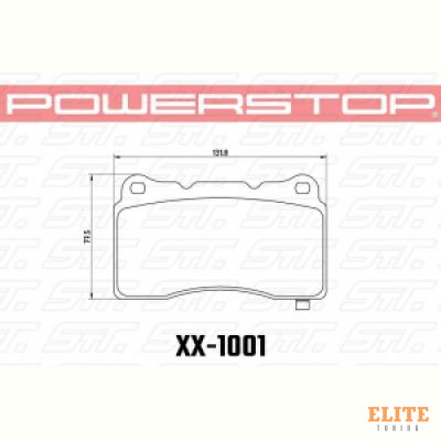 Колодки тормозные 36-1001 PowerStop Z36 перед MMC LANCER EVO V-X; SUBARU WRX STI