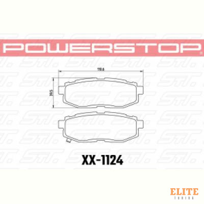 Колодки тормозные 26-1124 PowerStop Z26 задние Subaru BR-Z; Toyota GT86