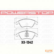 Колодки тормозные 23-1342 PowerStop Z23 передние MB SLK R172; CLS C218; E W212