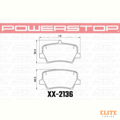 Колодки тормозные 17-2136 PowerStop Z17 задние GEELY TUGELLA; VOLVO XC40 2017->