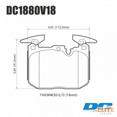 Колодки тормозные DC1880V18 DC brakes Street STR.S, перед BMW M4 F82, F32; M3 F80 F30; F20 F22 F87 M
