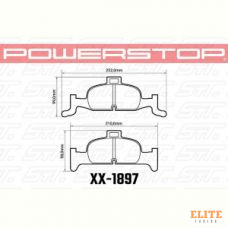 Колодки тормозные 23-1897 PowerStop Z23 передние AUDI A4 B9; A5 F53; Q5; суппорт ATE