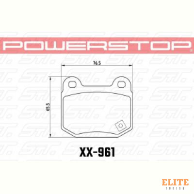 Колодки тормозные 23-961 PowerStop Z23 задние MMC Lancer Evo V-IX; SUBARU WRX STI