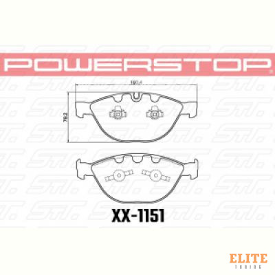 Колодки тормозные 23-1151 PowerStop Z23 передние BMW M5, M6 (E60, E61)