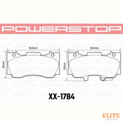 Колодки тормозные 26-1784 PowerStop Z26 передние FORD Mustang Performance R-Package, 2014-