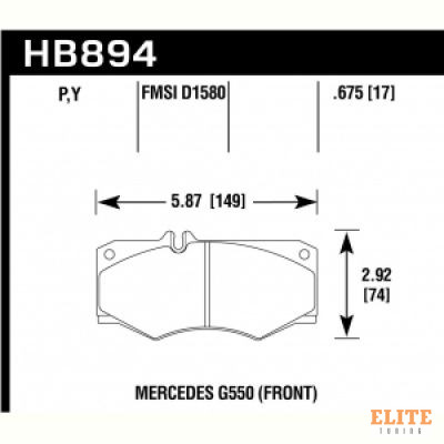 Колодки тормозные HB894Y.675 HAWK LTS Mercedes-Benz G550  передние