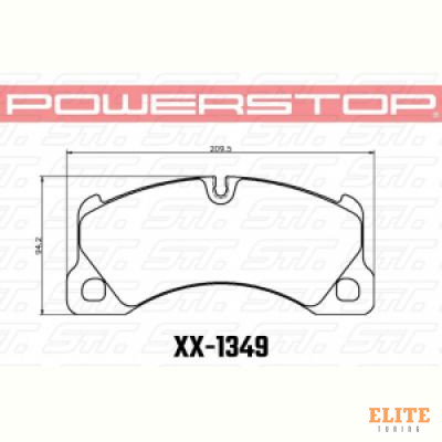 Колодки тормозные 23-1349 PowerStop Z23 передние PORSCHE CAYENNE 9PA; PANAMERA 970; TOUAREG 7LA