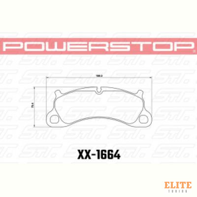 Колодки тормозные 26-1664 PowerStop Z26 передние Porsche 911 Carrera S 2011-15 ; Boxster Spyder 981