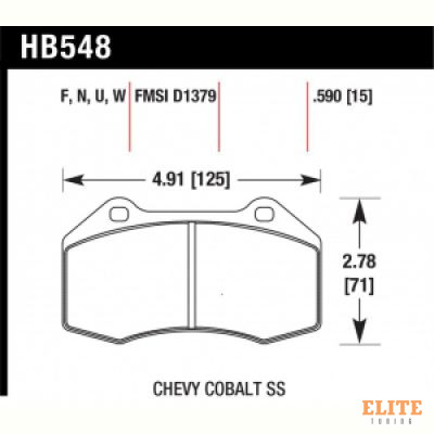 Колодки тормозные HB548F.590 HAWK HPS Renault Clio 3 RS/Megane 2 Sport