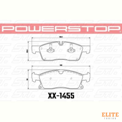 Колодки тормозные 26-1455 PowerStop Z26 передние Jeep Grand Cherokee WK2/Dodge Durango 2