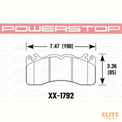 Колодки тормозные 26-1792 PowerStop Z26 передние FORD MUSTANG BREMBO PACKAGE 2015->