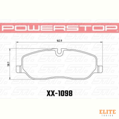 Колодки тормозные 23-1098 PowerStop Z23 перед Land Rover Discovery 3, 4; Range Rover 3