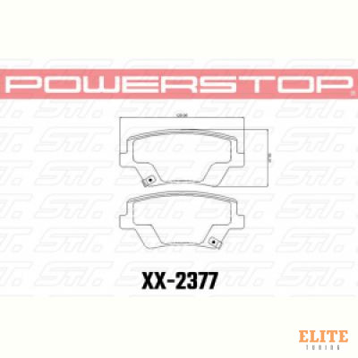 Колодки тормозные 17-2377 PowerStop Z17 задние GENESIS GV60; GV80 2020->