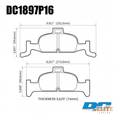 Колодки тормозные DC1897P15 DC brakes Street STR.S+, перед  A4 B9; A5 F53; Q5 FYB; суппорт ATE;