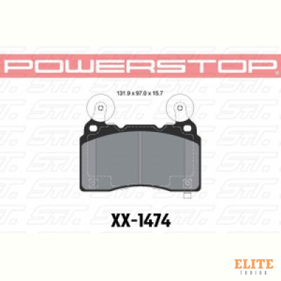 Колодки тормозные 26-1474 PowerStop Z26 перед TESLA S; Corvette 2014-> ; Camaro 2010->