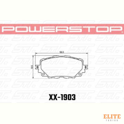 Колодки тормозные 17-1903 PowerStop Z17 передниеMazda MX-5 ND, Fiat 124 Spider (суппорт Nissin)